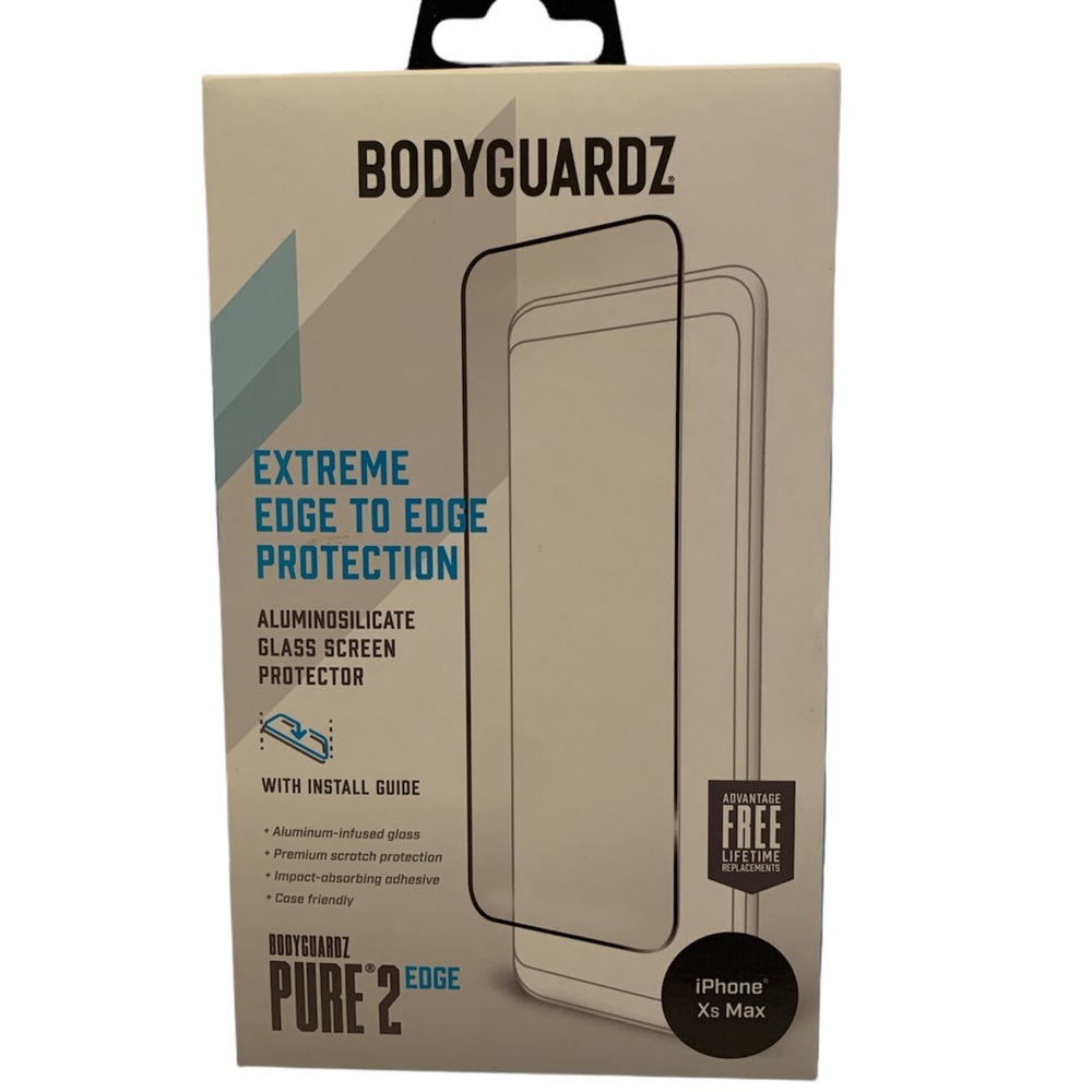 Bodyguardz PURE 2 EDGE Glass Screen Protector iPhone XS Max.